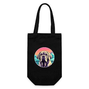 Neapolitan Mastiff Dog Breed Cartoon Kawaii Waterc - Gift Bag for Bottles - black - Front