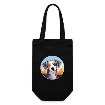 Majorque Ratter chien race dessin animé Kawaii aquarelle - Sac à bouteille - noir - Devant