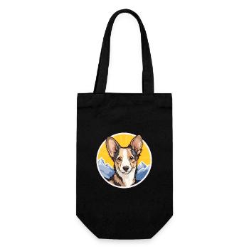 Portugiesische Podengo-Hunderasse Cartoon Kawaii Waterc - Geschenkbeutel für Flaschen - Schwarz - Vorne