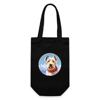 Sporting Lucas Terrier Dog Breed Cartoon Kawaii Wa - Gift Bag for Bottles - black - Front
