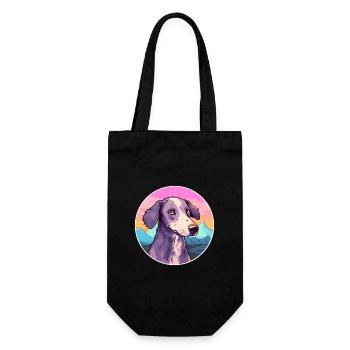 Andalusian Rat Hunting Dog Breed Cartoon Kawaii Wa - Gift Bag for Bottles - black - Front