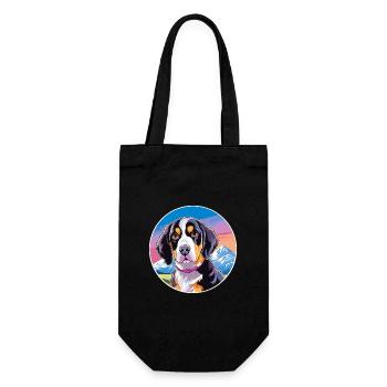 Appenzeller Sennenhund Race De Chien Cartoon Kawaii Wa - Sac à bouteille - noir - Devant