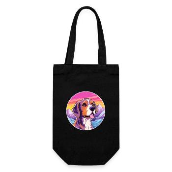 Andalusian Hound Dog Breed Cartoon Kawaii Watercol - Gift Bag for Bottles - black - Front
