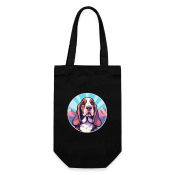 Basset Bleu De Gascogne Dog Breed Cartoon Kawaii W - Gift Bag for Bottles - black - Front