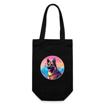 Berger Belge Malinois Chien Race Cartoon Kawaii - Sac à bouteille - noir - Devant