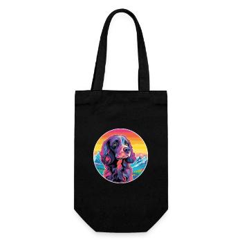 Boykin Épagneul chien race dessin animé Kawaii aquarelle - Sac à bouteille - noir - Devant