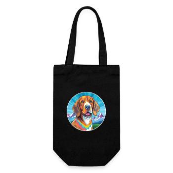 Bavarian Mountain Hound Dog Breed Cartoon Kawaii W - Gift Bag for Bottles - black - Front