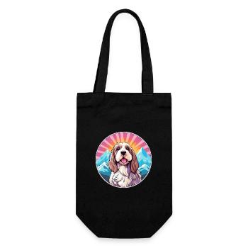 Basset Griffon Vendeen Petit Dog Rasse Cartoon Kaw - Geschenkbeutel für Flaschen - Schwarz - Vorne