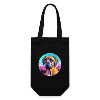 Boerboel chien race dessin animé Kawaii aquarelle - Sac à bouteille - noir - Devant
