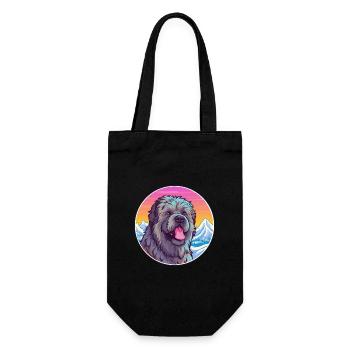 Bouvier Des Flandres Race De Chien Cartoon Kawaii Wate - Sac à bouteille - noir - Devant
