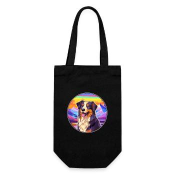 Bucovine Chien de berger race Cartoon Kawaii Waterco - Sac à bouteille - noir - Devant