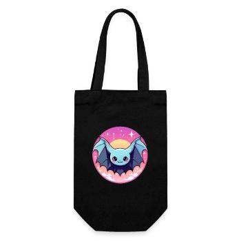 Bat Illustration - Gift Bag for Bottles - black - Front