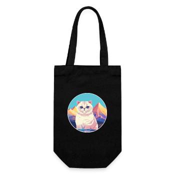 Chat à poil court British Fold Coloré Cartoon Waterc - Sac à bouteille - noir - Devant