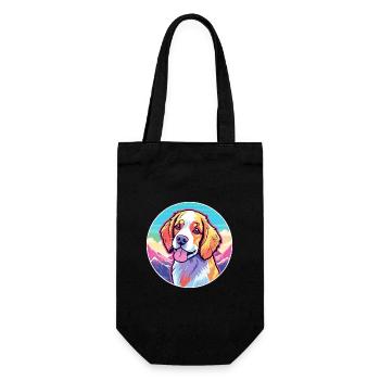 Nederlandse Kooikerhondje Dog Breed Cartoon Kawaii - Sac à bouteille - noir - Devant