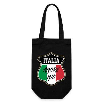 Italien - Geschenkbeutel für Flaschen - Schwarz - Vorne