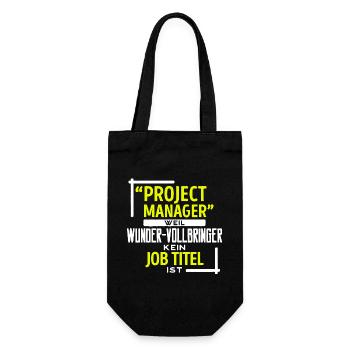 Job Statement Project Manager Profession Career Work - Gift Bag for Bottles - black - Front