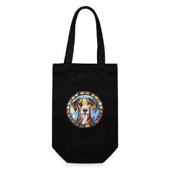 Catahoula Cur chien race vitrail coloré Wat - Sac à bouteille - noir - Devant