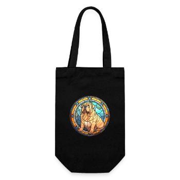 Chinois Shar Pei chien race vitrail coloré - Sac à bouteille - noir - Devant