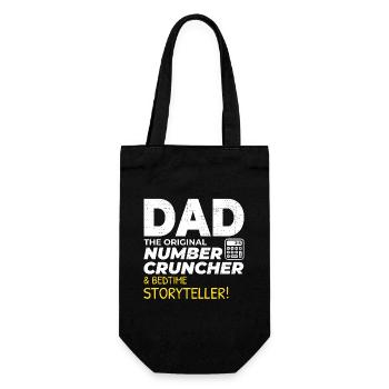 Buchhalter Papa Buchhaltung Finanzen Finanzen Lustig - Geschenkbeutel für Flaschen - Schwarz - Vorne