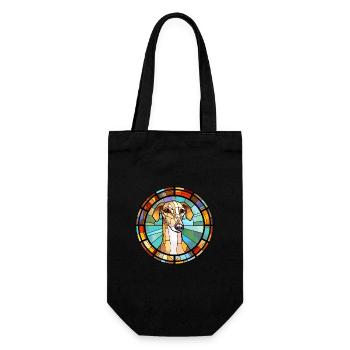 Galgo Español chien race vitrail coloré Wat - Sac à bouteille - noir - Devant