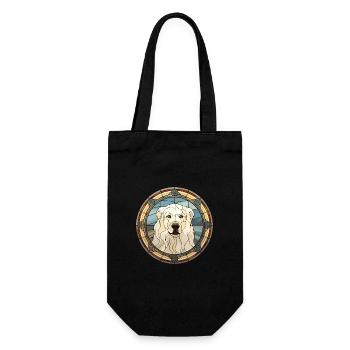 Grande race de chien des Pyrénées vitrail coloré Wa - Sac à bouteille - noir - Devant