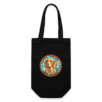 Hovawart Dog Breed Stained Glass Colorful Watercol - Gift Bag for Bottles - black - Front