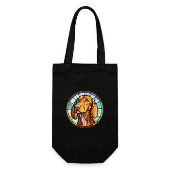 Hamiltonstovare Dog Breed Stained Glass Colorful W - Gift Bag for Bottles - black - Front