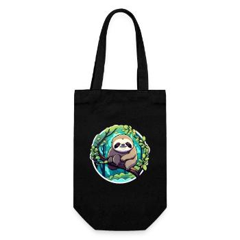 Dessin paresseux - Sac à bouteille - noir - Devant