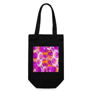 Abstract color loops in purple and orange - Gift Bag for Bottles - black - Front