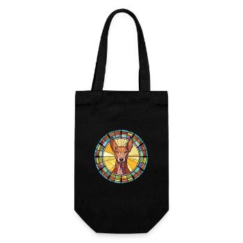 Pharaon chien chien race vitrail coloré Wat - Sac à bouteille - noir - Devant