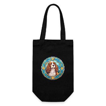 Saint Usuge Épagneul chien race vitrail Colorf - Sac à bouteille - noir - Devant