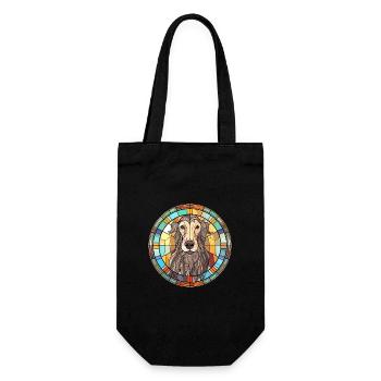 Scottish Deerhound Dog Breed Stained Glass Colorfu - Gift Bag for Bottles - black - Front