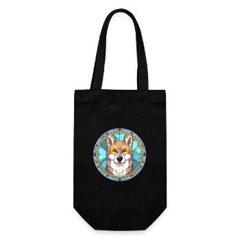 Sibérien Laika chien race vitrail coloré Wa - Sac à bouteille - noir - Devant