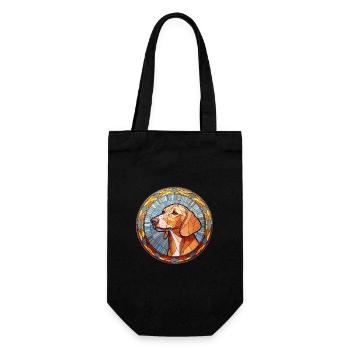 Transylvanian Hound Dog Breed Stained Glass Colorf - Gift Bag for Bottles - black - Front