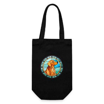 Swiss Laufhund Dog Breed Stained Glass Colorful Wa - Gift Bag for Bottles - black - Front
