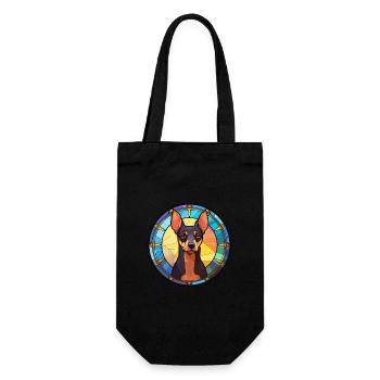 Jouet Manchester Terrier chien race vitrail Col - Sac à bouteille - noir - Devant