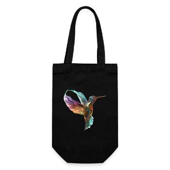 Fliegender chromatischer Kolibri - Geschenkbeutel für Flaschen - Schwarz - Vorne