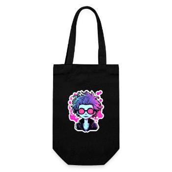 Cute zombie illustration - Gift Bag for Bottles - black - Front