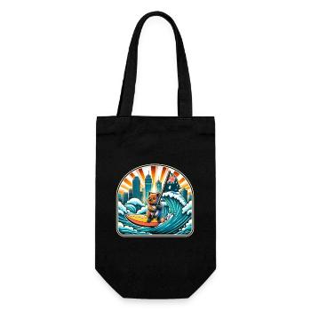 Design de surf australien Quokka - Sac à bouteille - noir - Devant