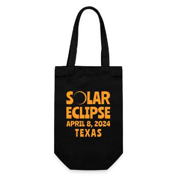 Solar Eclipse 2024 Texas - Gift Bag for Bottles - black - Front