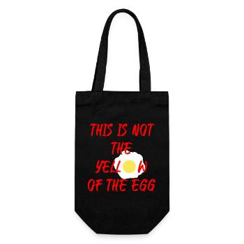 This is not the yellow of the egg - Geschenkbeutel für Flaschen - Schwarz - Vorne