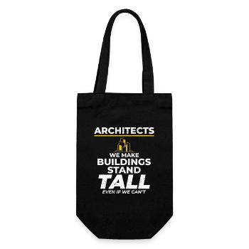 Architects Humorous Heights Construction Funny - Gift Bag for Bottles - black - Front