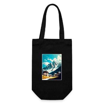 Lech Österreich Vintage Reiseposter WPA Souvenir - Geschenkbeutel für Flaschen - Schwarz - Vorne