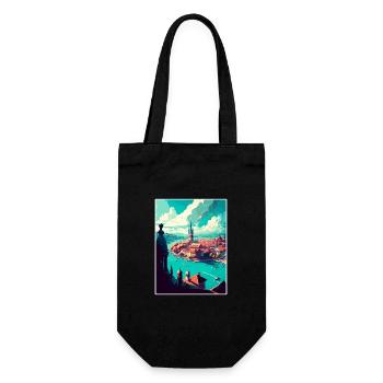 Zurich Suisse Vintage voyage affiche Souvenir - Sac à bouteille - noir - Devant