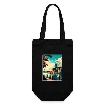 Konstanz Deutschland Vintage Reiseposter Souvenir - Geschenkbeutel für Flaschen - Schwarz - Vorne