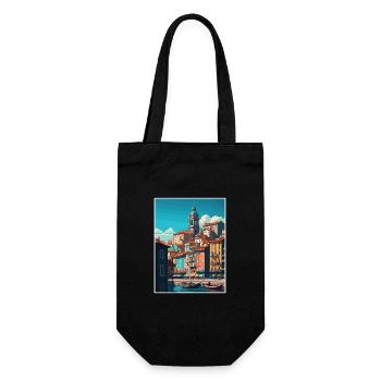 Porto Portugal Vintage Reiseposter WPA Souvenir - Geschenkbeutel für Flaschen - Schwarz - Vorne
