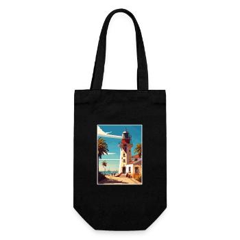 Faro Portugal Vintage voyage affiche WPA Souvenir - Sac à bouteille - noir - Devant