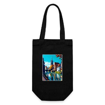 Ulm Germany Vintage Travel Poster WPA Souvenir - Gift Bag for Bottles - black - Front