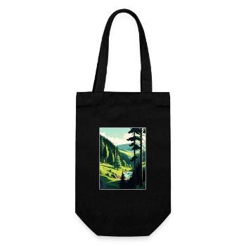 Black Forest Germany Vintage Travel Poster WPA Art - Gift Bag for Bottles - black - Front