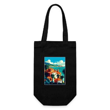 Sicily Italy Decoration Vintage Travel Poster WPA - Gift Bag for Bottles - black - Front